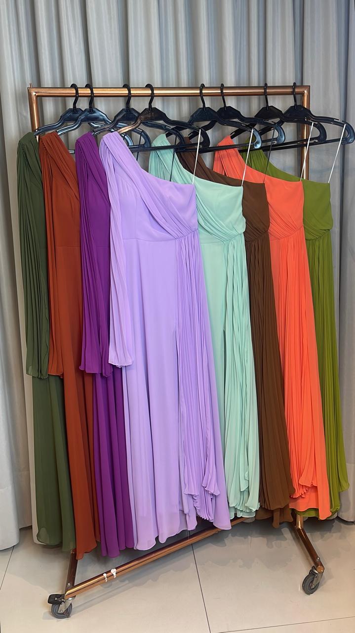 Vestido Livia Semi Plissado