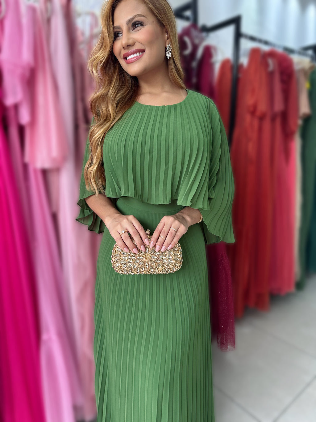 VESTIDO NORMA CHIFFON PLISSADO