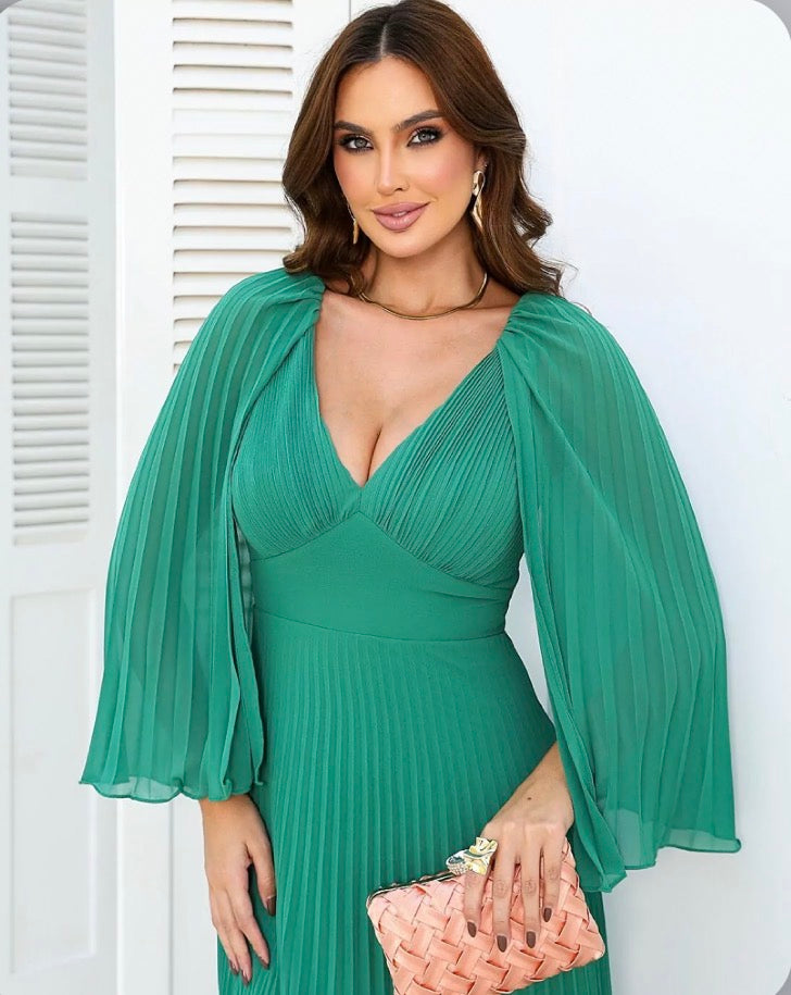 VESTIDO JOYCE CHIFFON PLISSADO