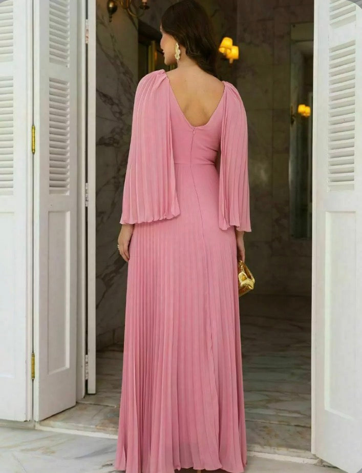 VESTIDO JOYCE CHIFFON PLISSADO