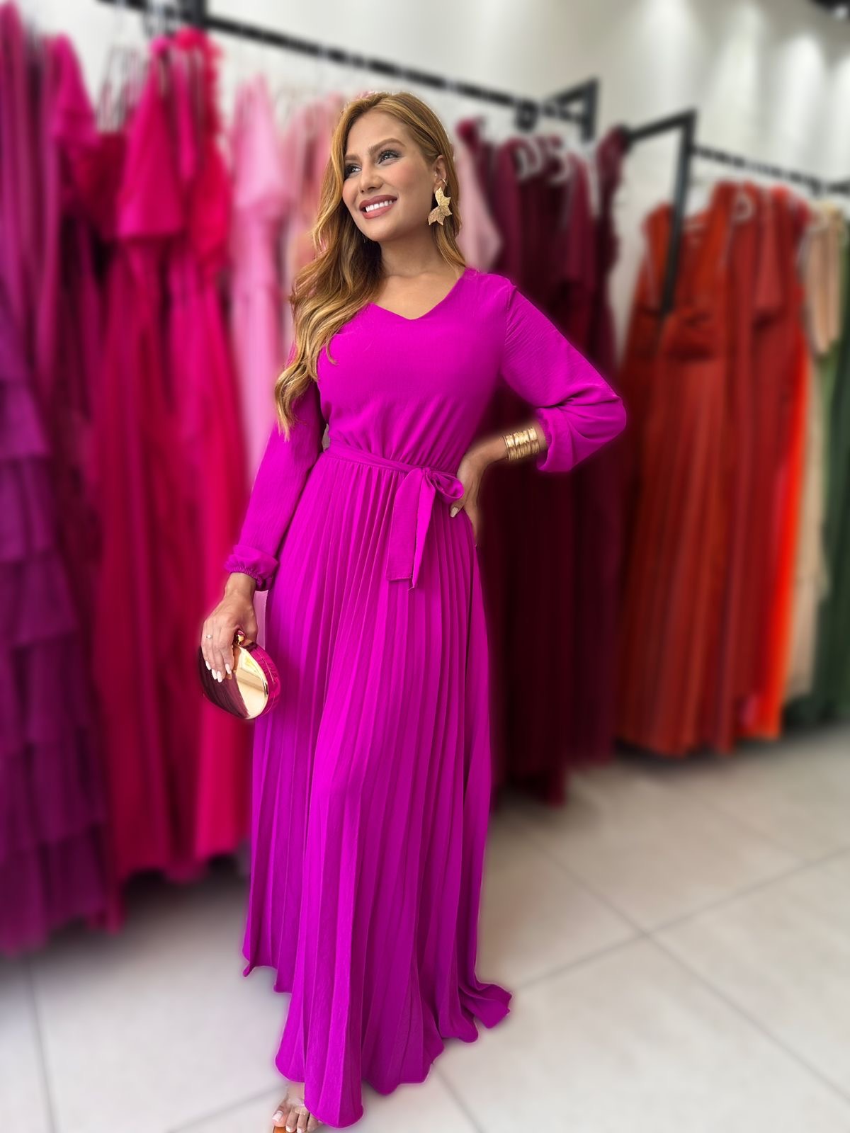 Vestido Plissado Anne