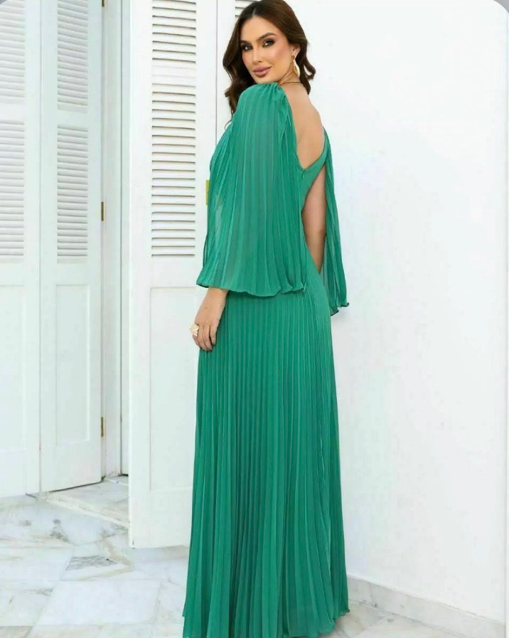 VESTIDO JOYCE CHIFFON PLISSADO