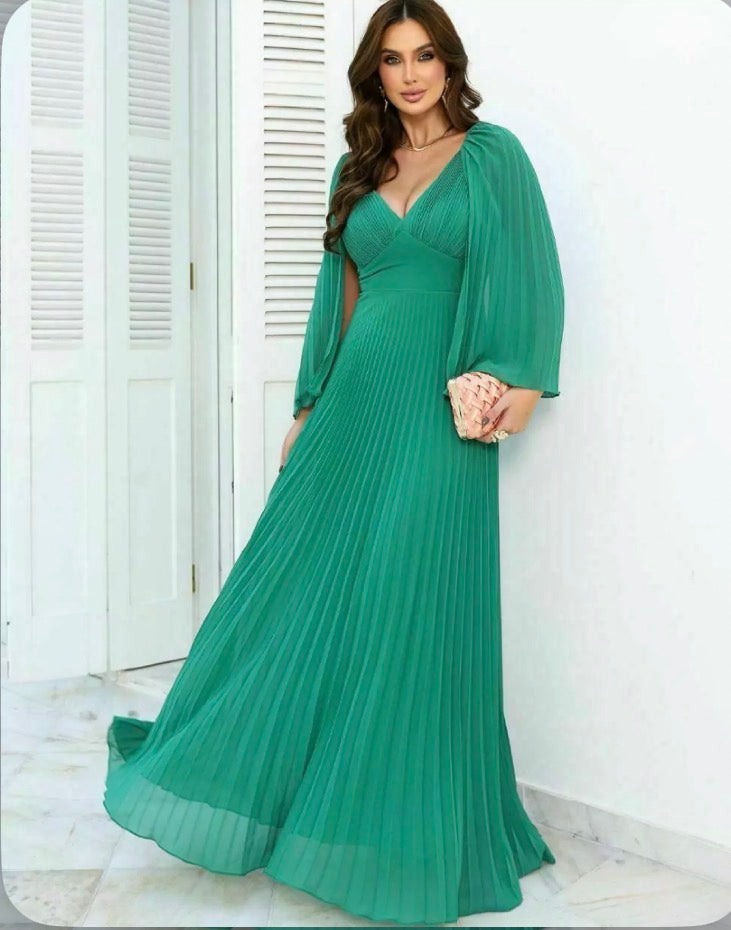 VESTIDO JOYCE CHIFFON PLISSADO