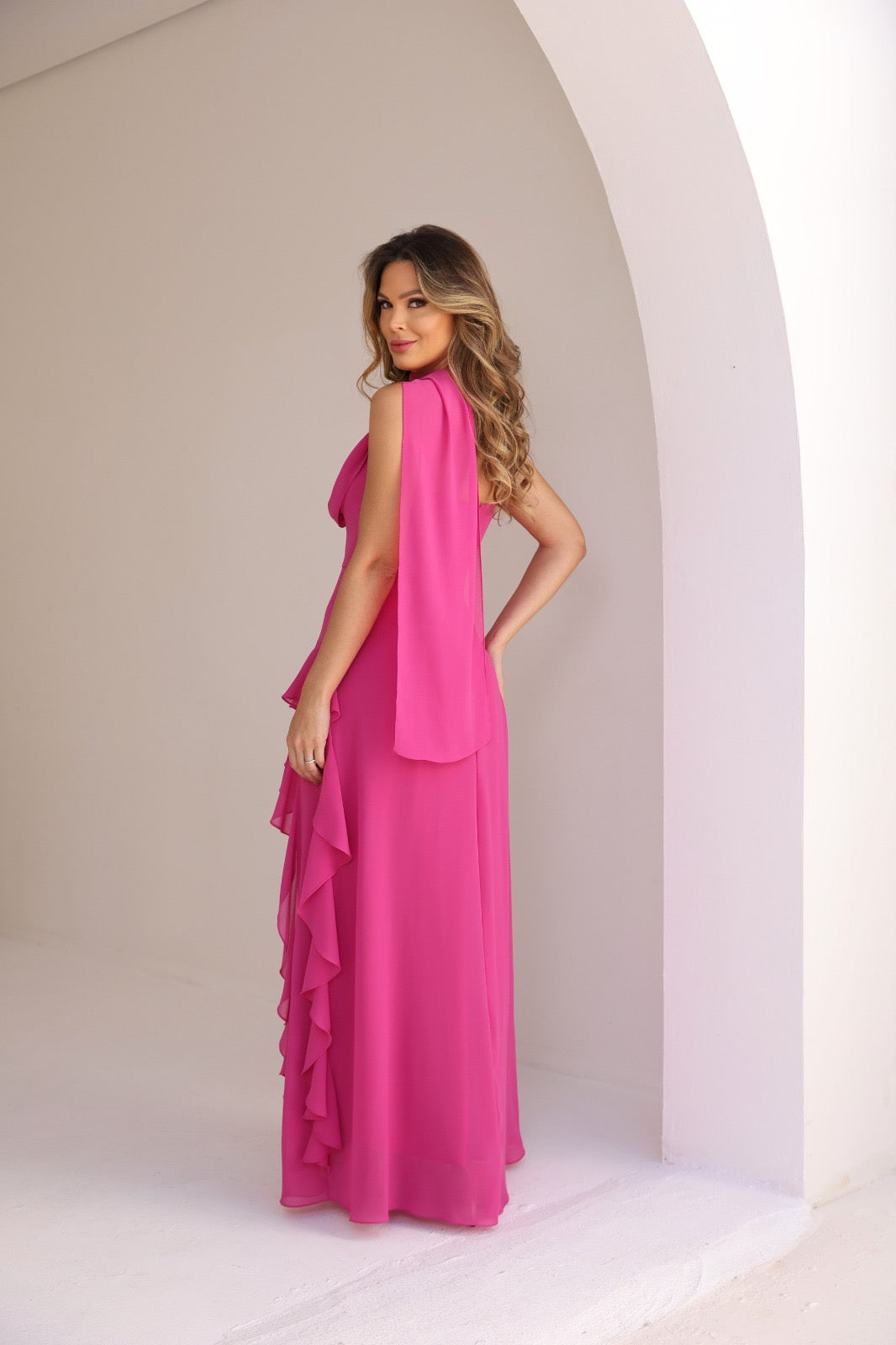 VESTIDO HAVANNA COM ECHARPE