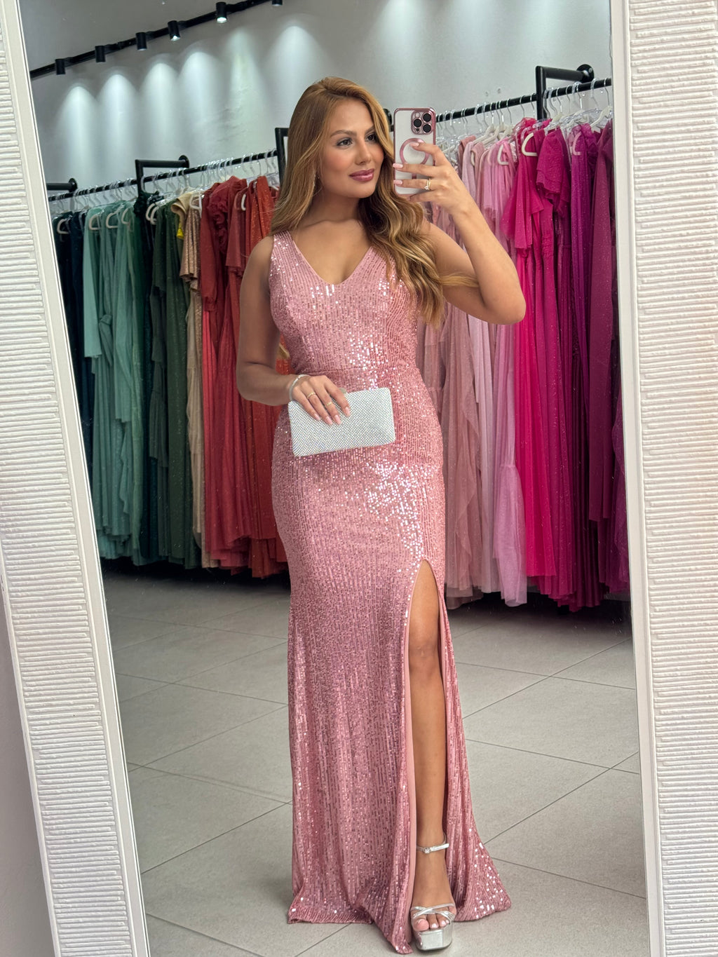 VESTIDO ROSITA PAETÊ