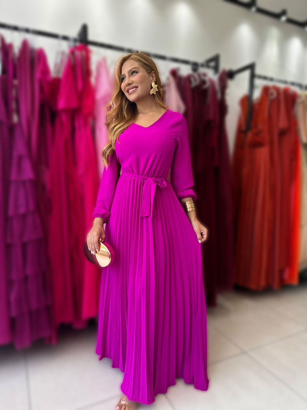 Vestido Plissado Anne