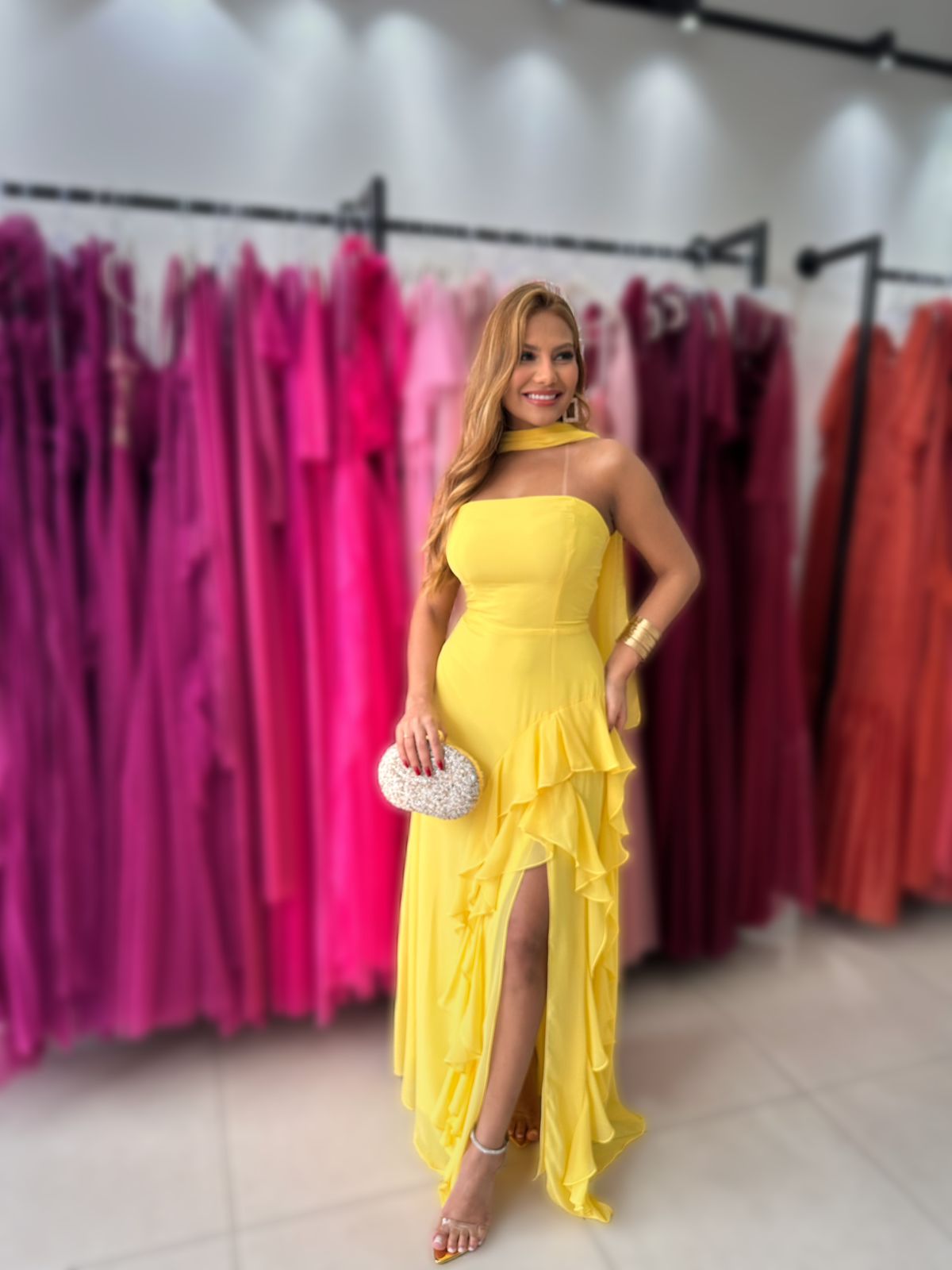 VESTIDO HAVANNA COM ECHARPE