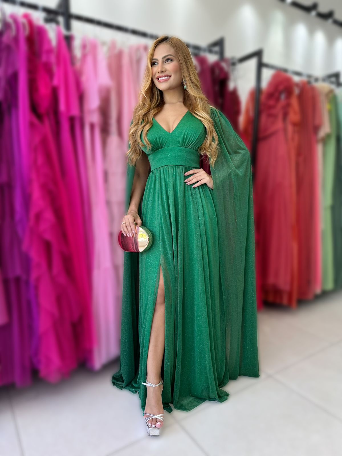 VESTIDO XANTHE COM CAPA