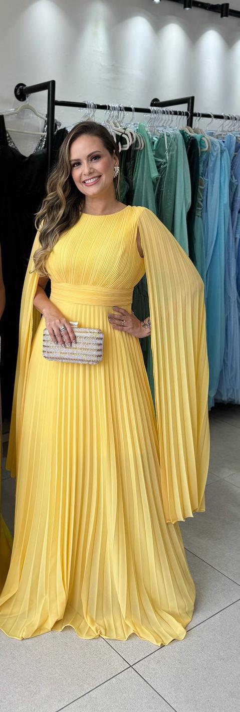 VESTIDO CAPA PLISSADO