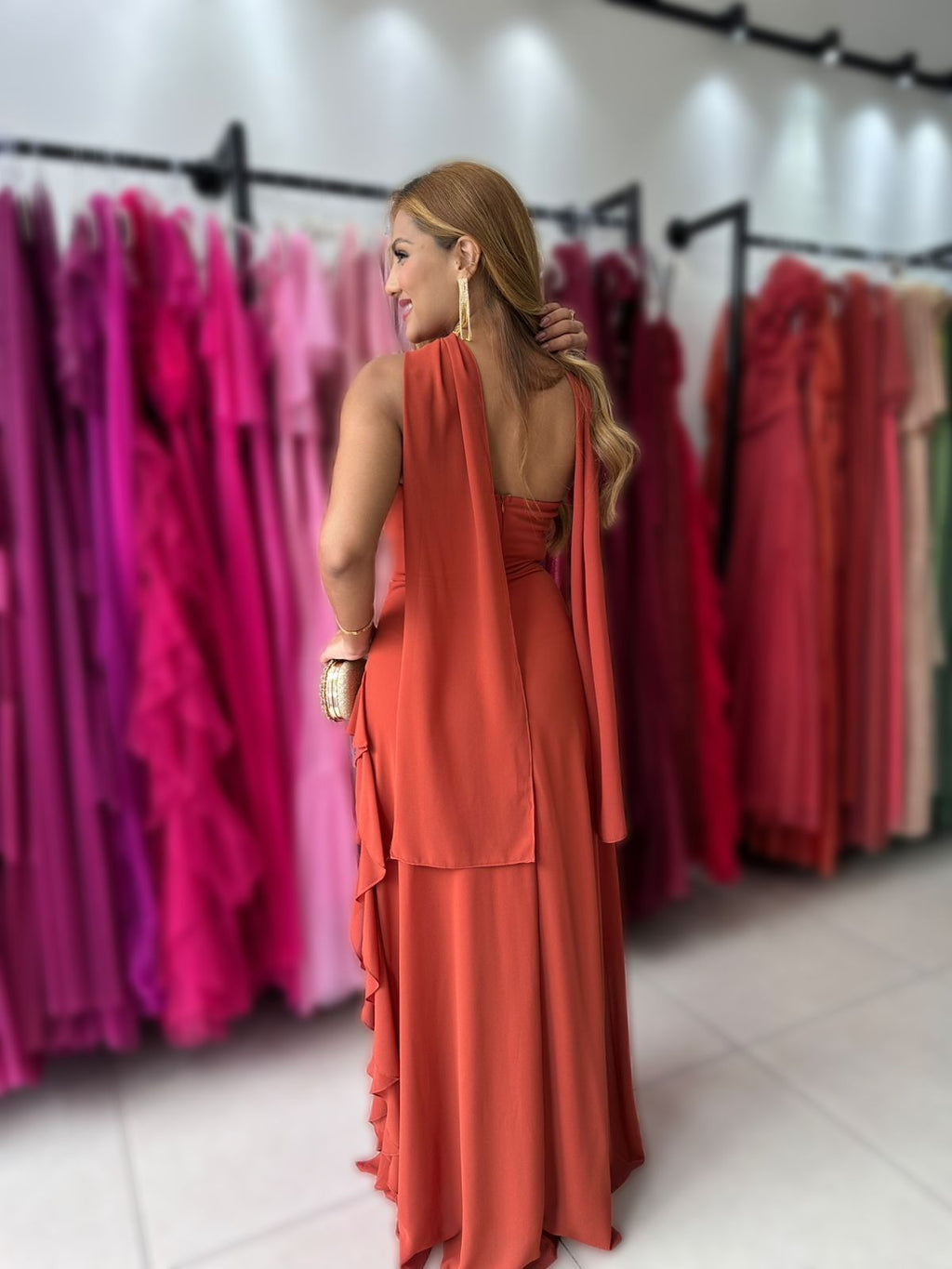 VESTIDO HAVANNA COM ECHARPE
