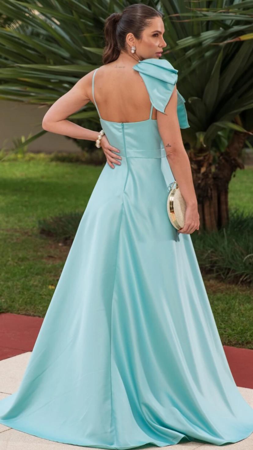 VESTIDO RITA ZEBELINE ACETINADO