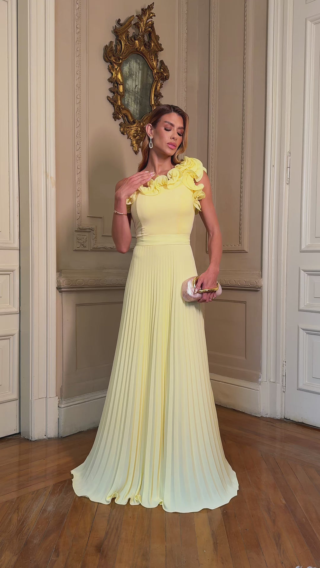 VESTIDO HORTÊNCIA PLISSADO