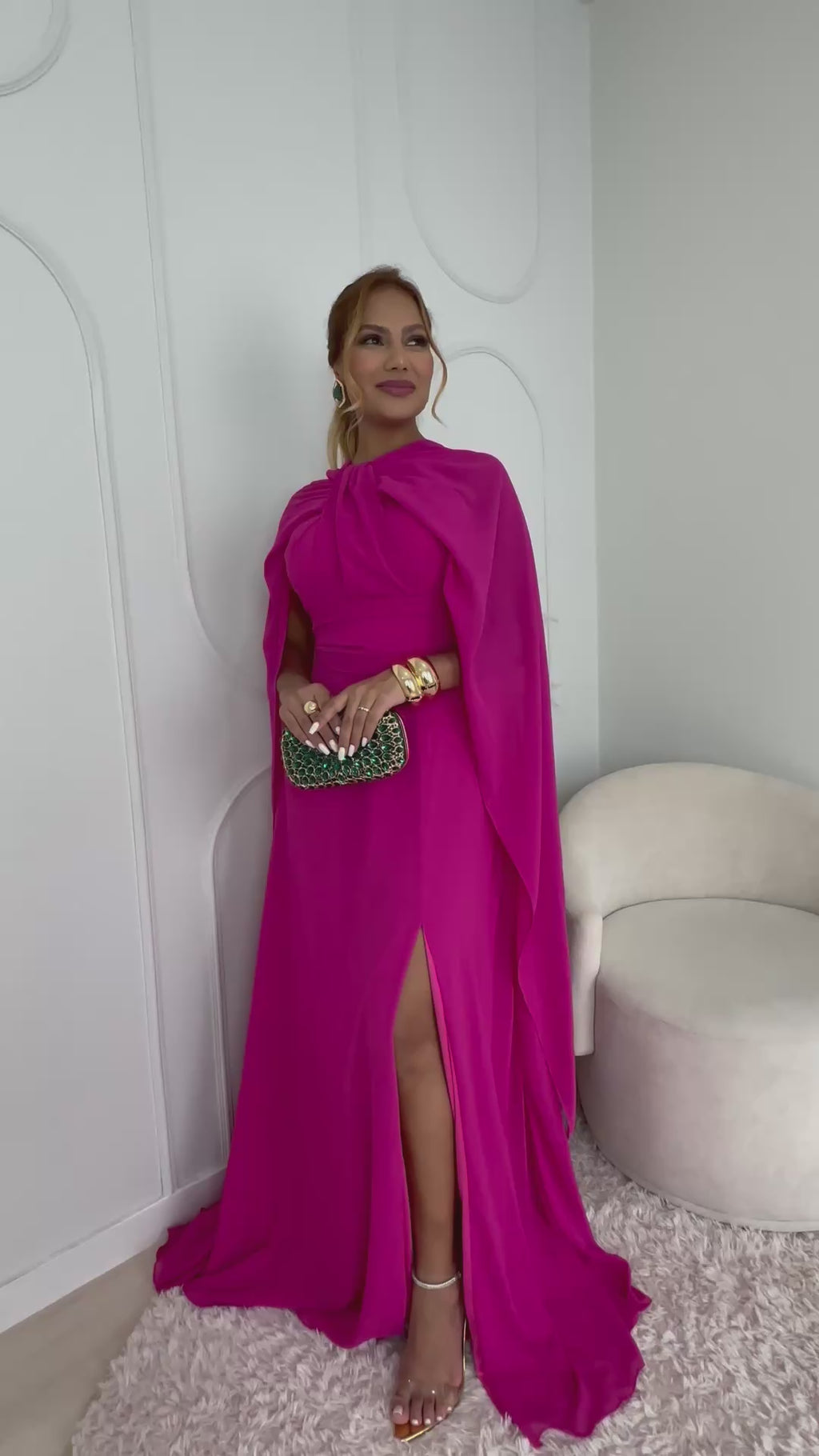 VESTIDO ISABELLA Echarpe Removível